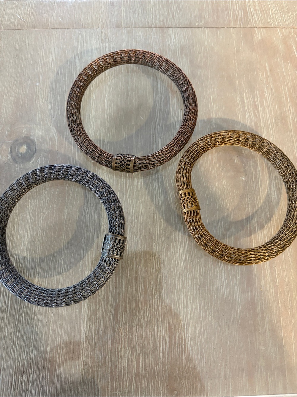 Set of 3 Sarah Cavender Metalworks Bangles